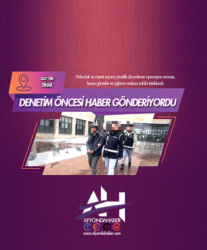 Afyonkarahisar'da rüşvet operasyonu